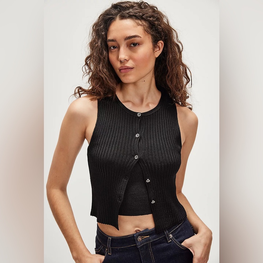 NWT Free People Girls Night Twosie Cardigan Tube Top Set XS